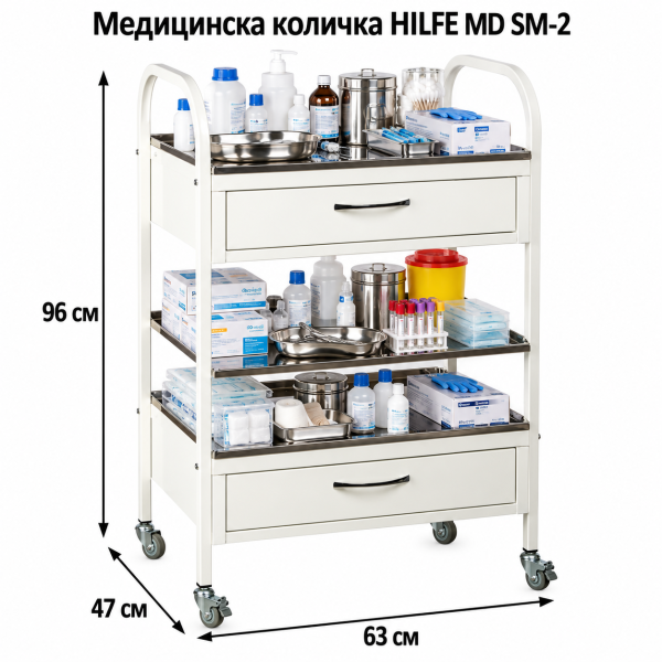 Медицинска количка HILFE MD SM-2