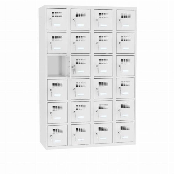 Метален шкаф за багаж с 24 врати MALOW MSUS 346 W (180 х 120 х 50 см)